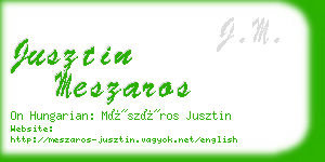 jusztin meszaros business card